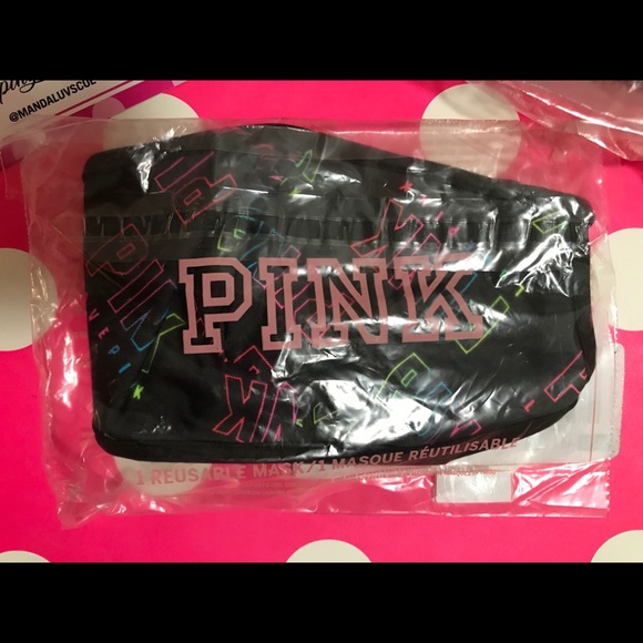 💕VS PINK RAINBOW LOGO REUSABLE MASK - Picture 5 of 14